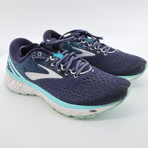 Brooks Ghost 11 Running Shoes Navy‎ Teal Womens 8.5